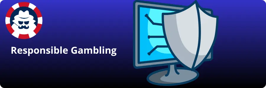 Responsible gambling shield and protection icon for no KYC casinos